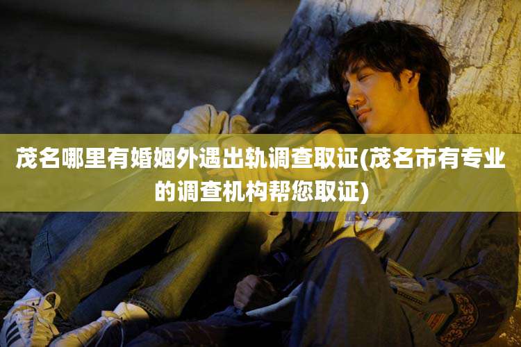 茂名哪里有婚姻外遇出轨调查取证(茂名市有专业的调查机构帮您取证)