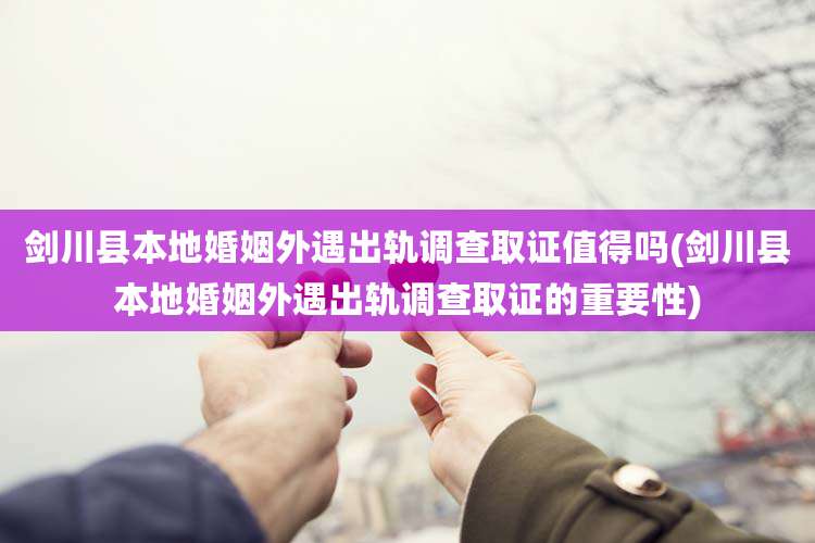 剑川县本地婚姻外遇出轨调查取证值得吗(剑川县本地婚姻外遇出轨调查取证的重要性)