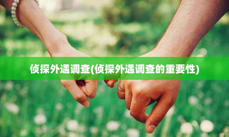 侦探外遇调查(侦探外遇调查的重要性)