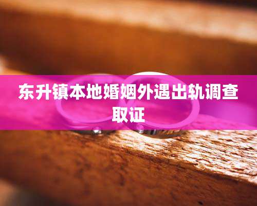 东升镇本地婚姻外遇出轨调查取证