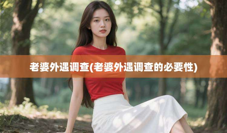 老婆外遇调查(老婆外遇调查的必要性)