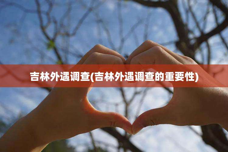 吉林外遇调查(吉林外遇调查的重要性)