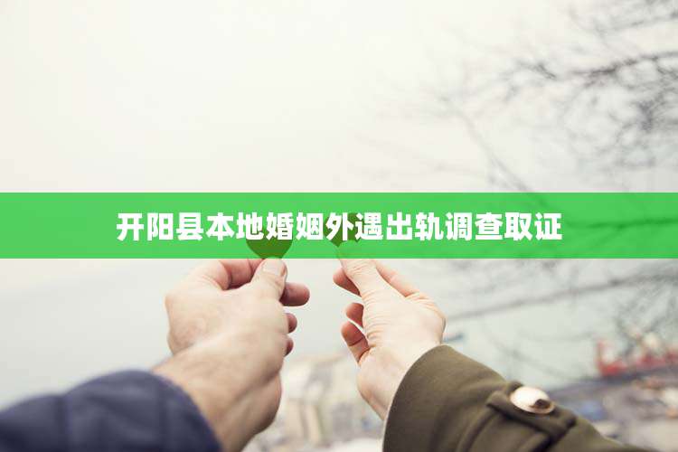 开阳县本地婚姻外遇出轨调查取证