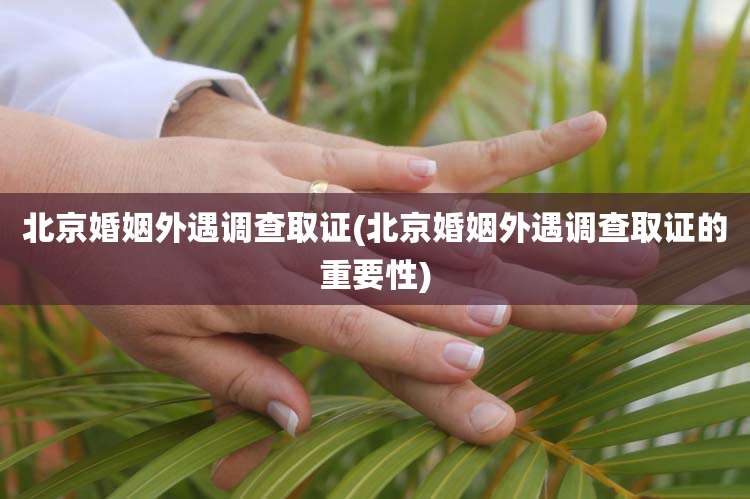 北京婚姻外遇调查取证(北京婚姻外遇调查取证的重要性)