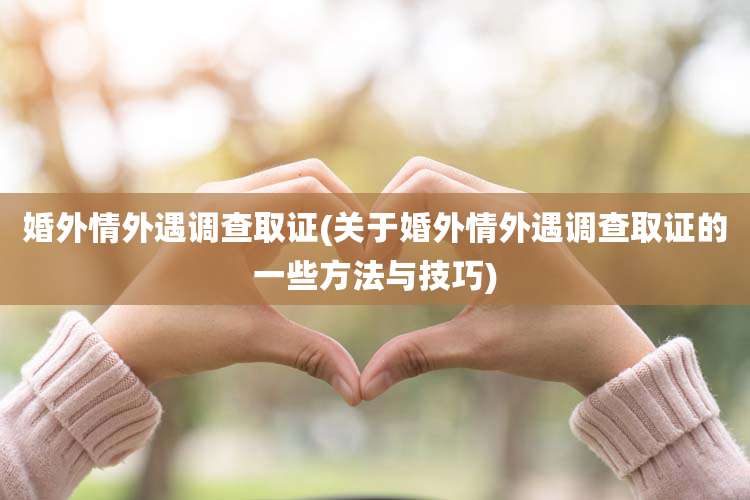 婚外情外遇调查取证(关于婚外情外遇调查取证的一些方法与技巧)