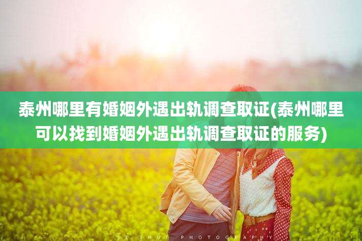 泰州哪里有婚姻外遇出轨调查取证(泰州哪里可以找到婚姻外遇出轨调查取证的服务)