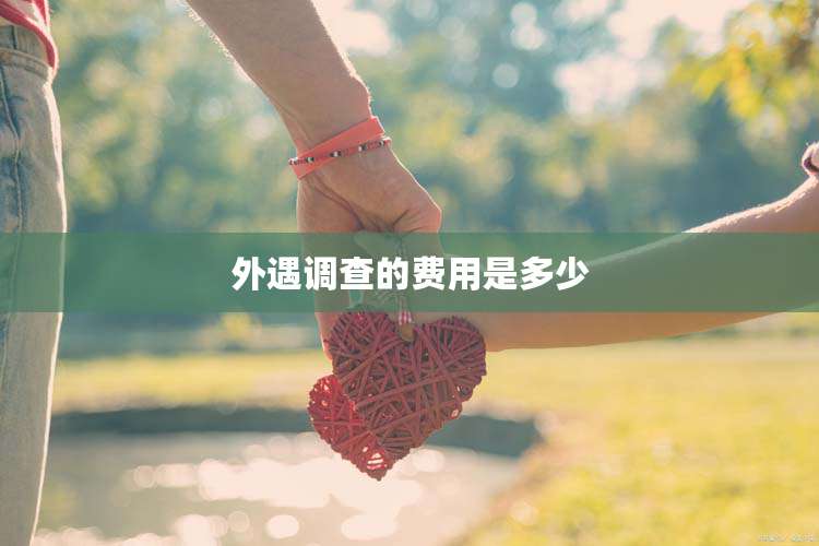 外遇调查的费用是多少