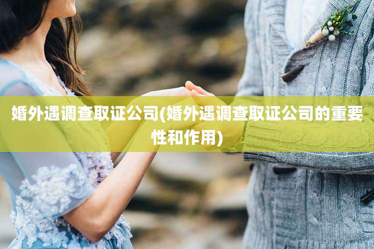 婚外遇调查取证公司(婚外遇调查取证公司的重要性和作用)