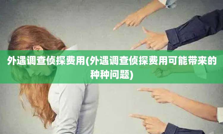 外遇调查侦探费用(外遇调查侦探费用可能带来的种种问题)