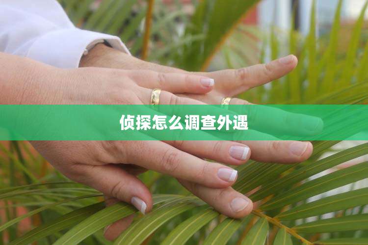 侦探怎么调查外遇