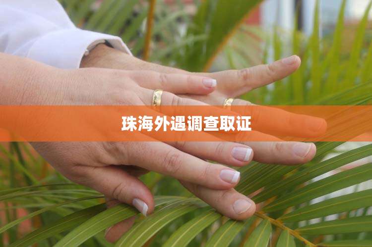 珠海外遇调查取证