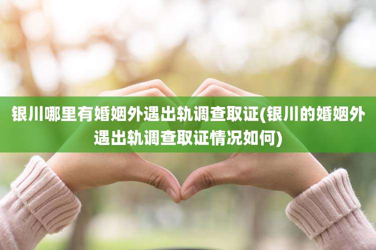 银川哪里有婚姻外遇出轨调查取证(银川的婚姻外遇出轨调查取证情况如何)