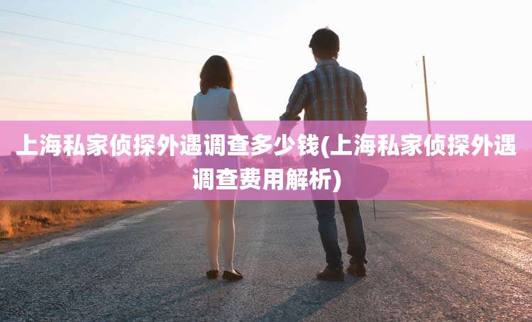 上海私家侦探外遇调查多少钱(上海私家侦探外遇调查费用解析)