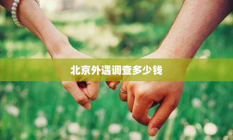 北京外遇调查多少钱