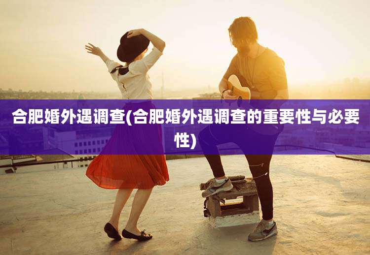 合肥婚外遇调查(合肥婚外遇调查的重要性与必要性)