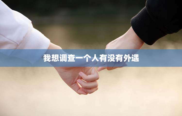 我想调查一个人有没有外遇