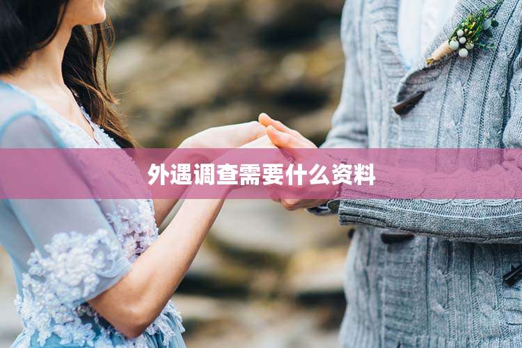 外遇调查需要什么资料