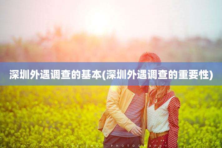 深圳外遇调查的基本(深圳外遇调查的重要性)
