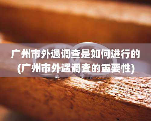 广州市外遇调查是如何进行的(广州市外遇调查的重要性)